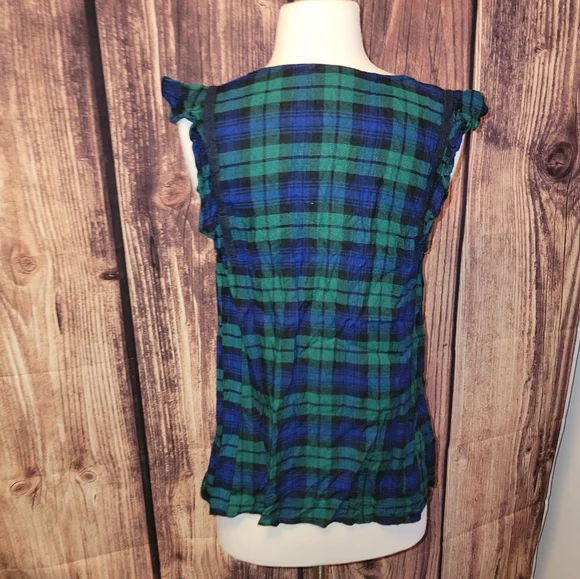 Modcloth Sleeveless Top Size XL Plaid - Picture 3 of 8